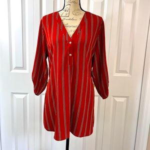 Rust Colored Tunic Length Blouse